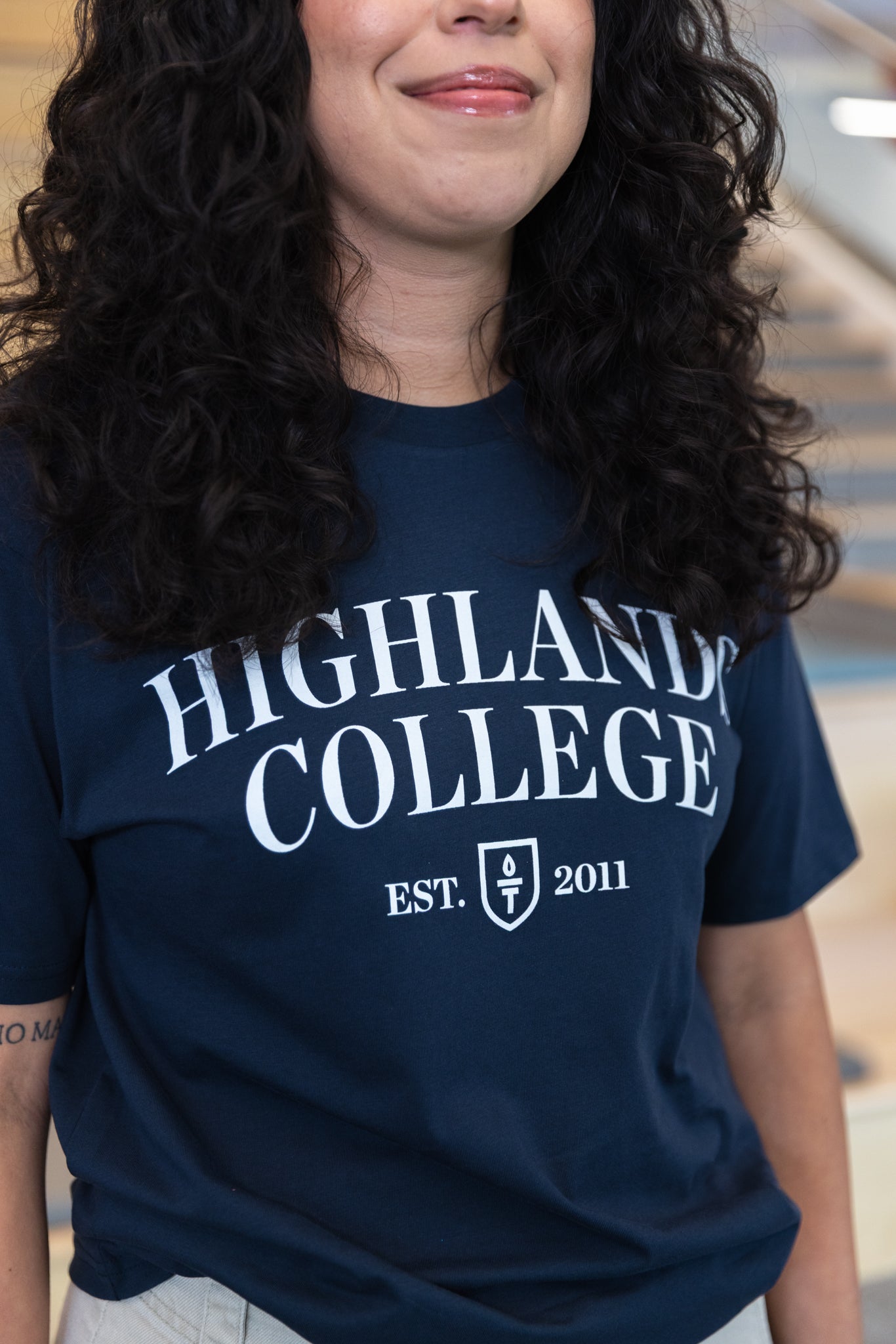 Classic Highlands College Navy Tee