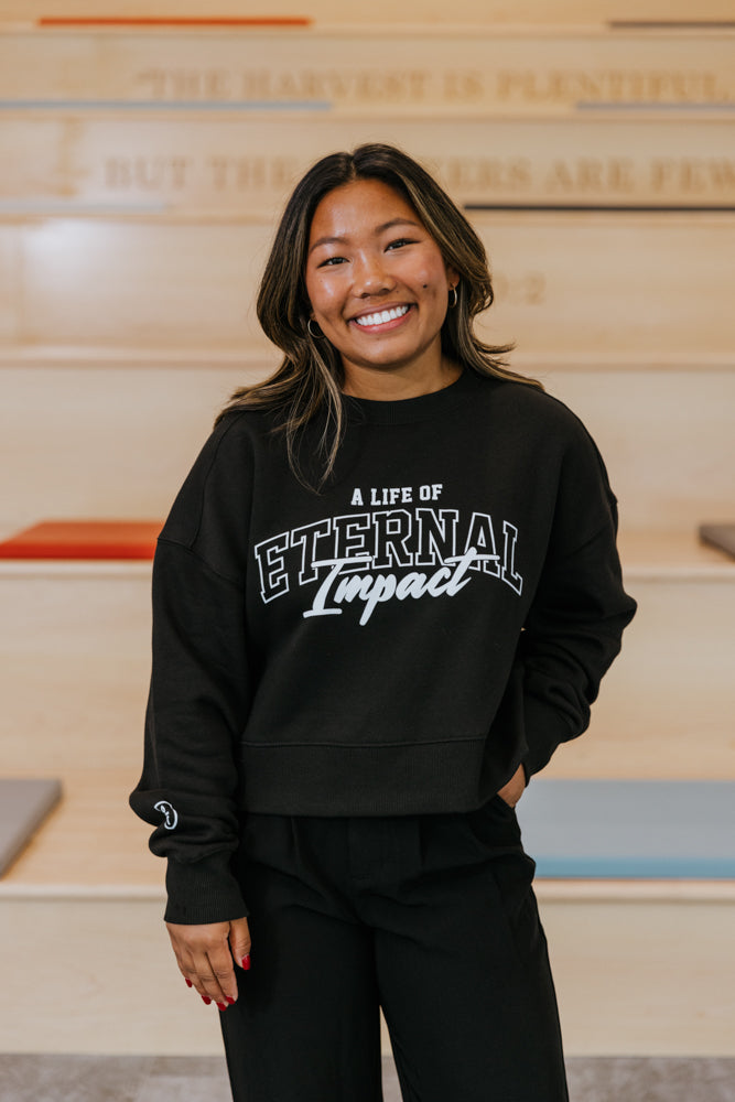 Women's Cropped Sweatshirt - Black
