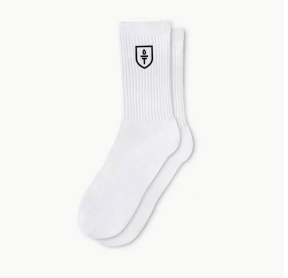 Embroidered White Socks