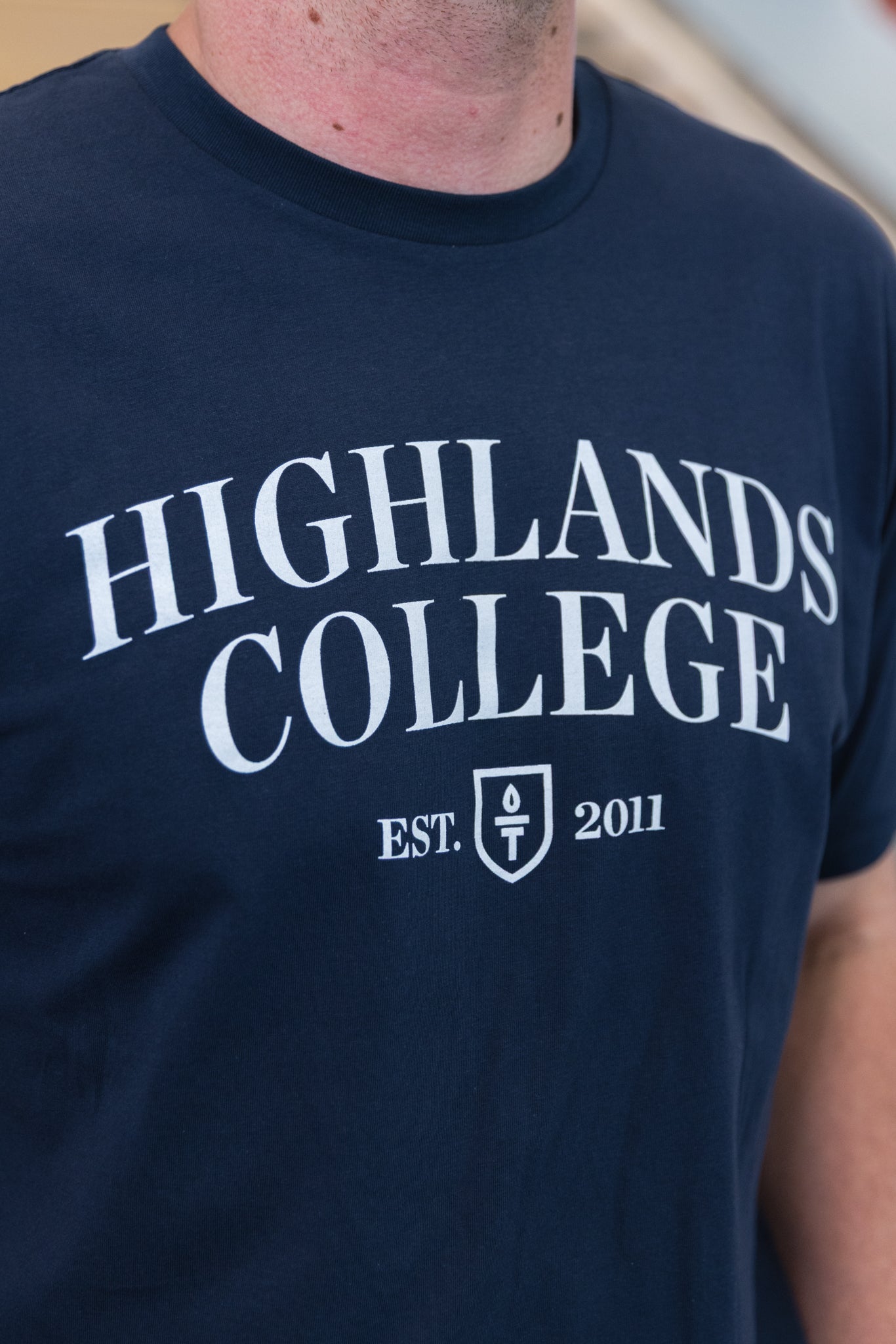 Classic Highlands College Navy Tee