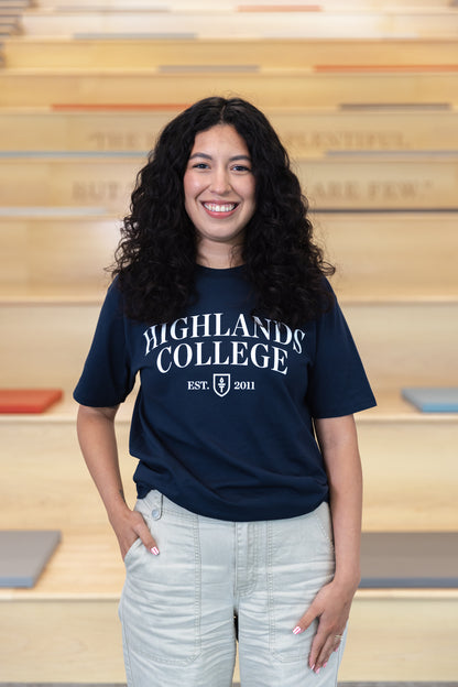 Classic Highlands College Navy Tee