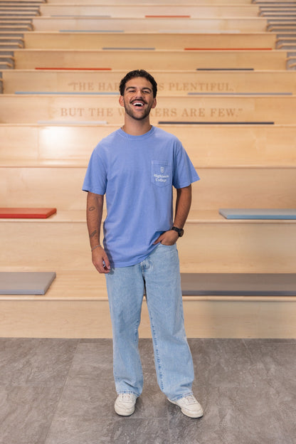 Comfort Color Blue Pocket tee