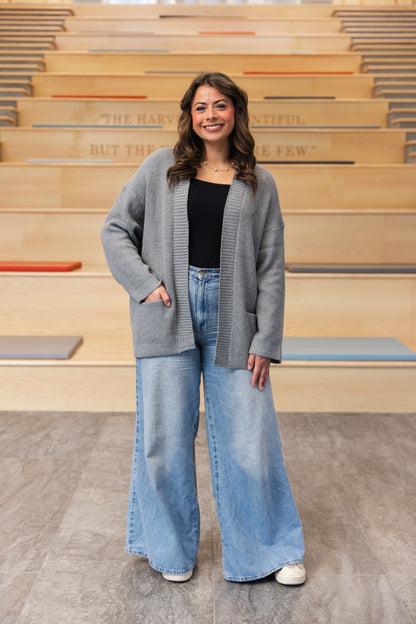 M +M Grey Cardigan