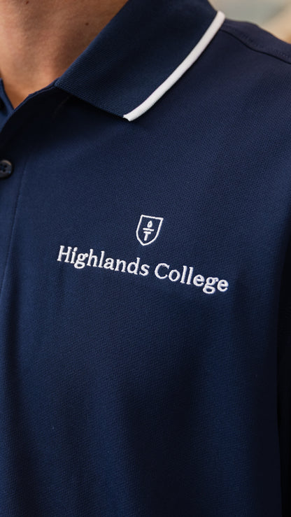 Port Authority Blue polo with white strip