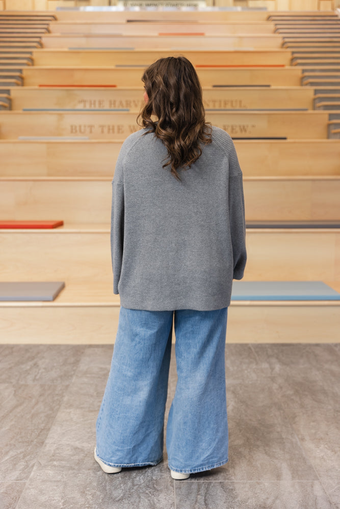 M +M Grey Cardigan