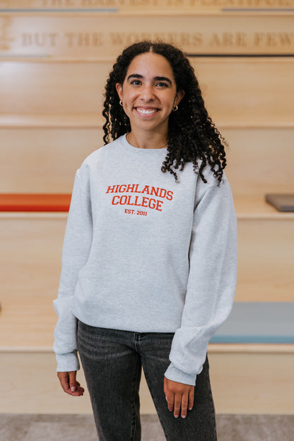 Embroidered Sweatshirt - Red Lettering