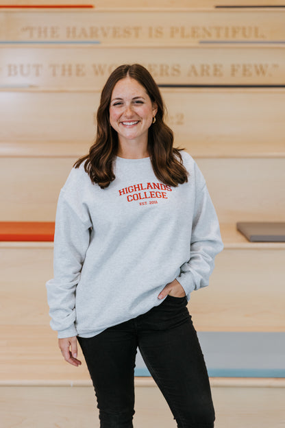 Embroidered Sweatshirt - Red Lettering