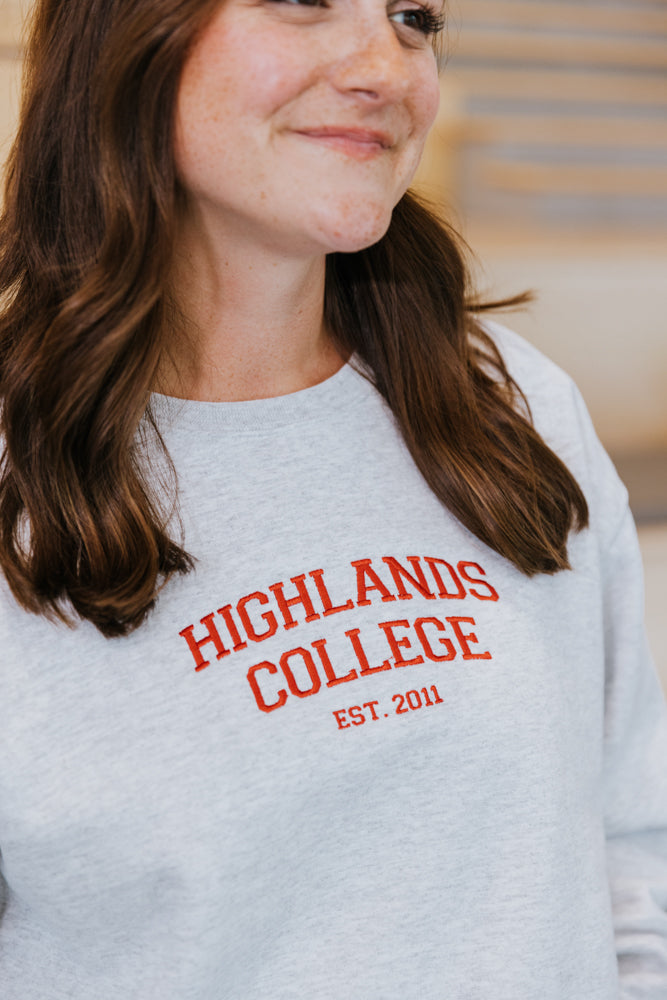 Embroidered Sweatshirt - Red Lettering